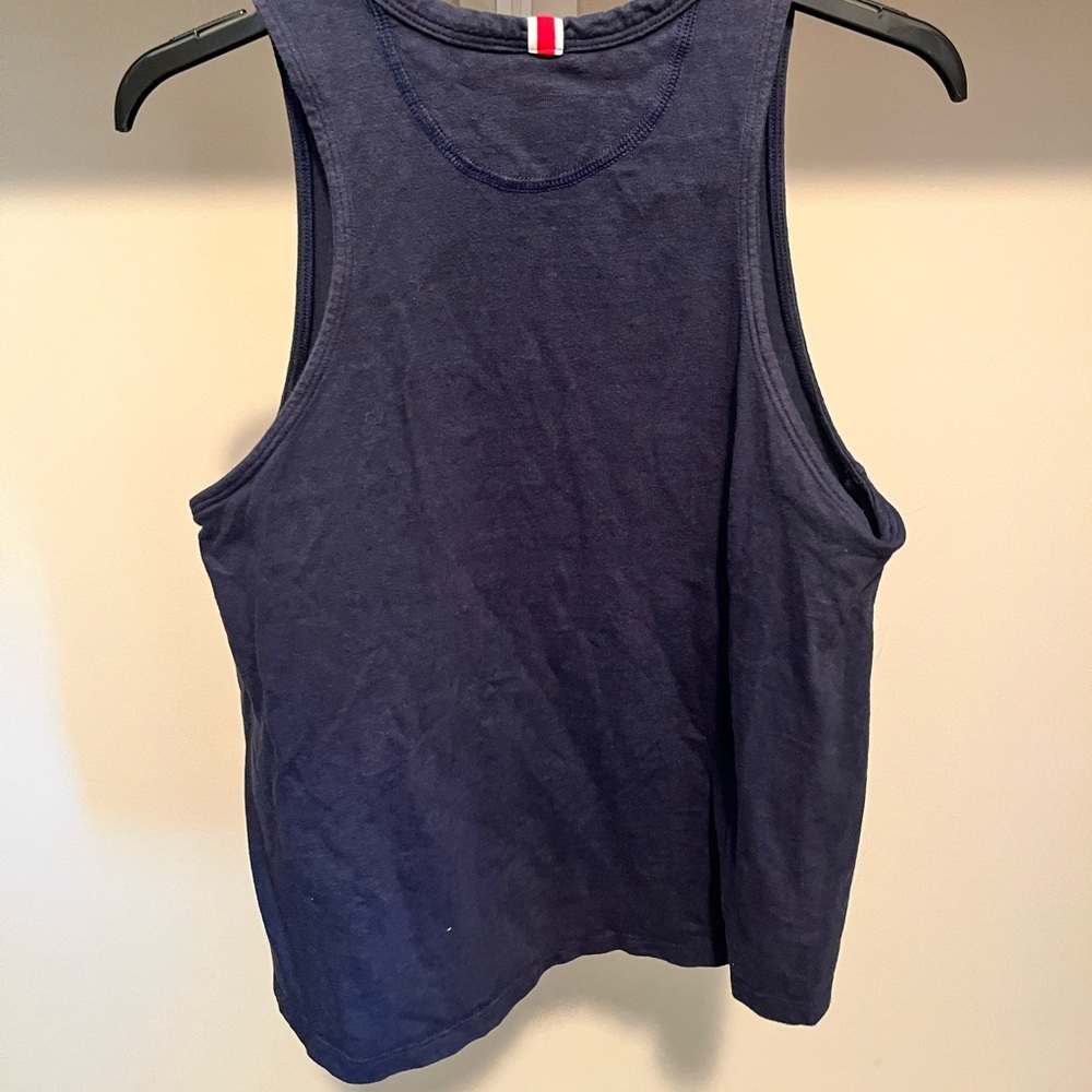 Tracksmith Dark Blue Crew Neck Muscle Tee - Picture 2 of 4